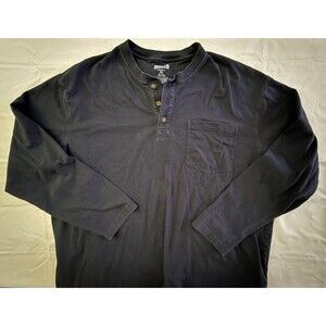 Duluth Trading Co Adult Men's 2XL Pocket L/S  T-Shirt Longtail Cotton Blue